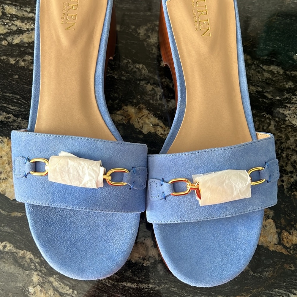 NWOT Ralph Lauren Roxanne Embellished Platform Sandals - Picture 14 of 16